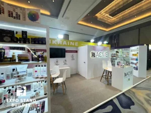 BRANDED EXHIBITION STAND AT THE EXHIBITION OF CARE AND COSMETIC PRODUCTS 41