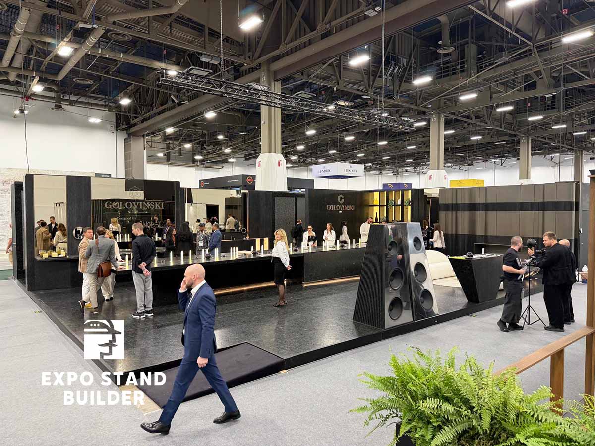 individueller messestand mit 180 quadratmetern auf der coverings in las vegas