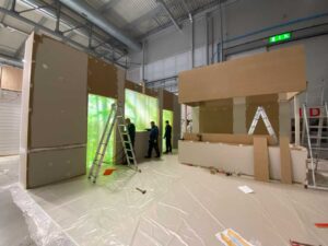 exhibition stand building process in Milan 2