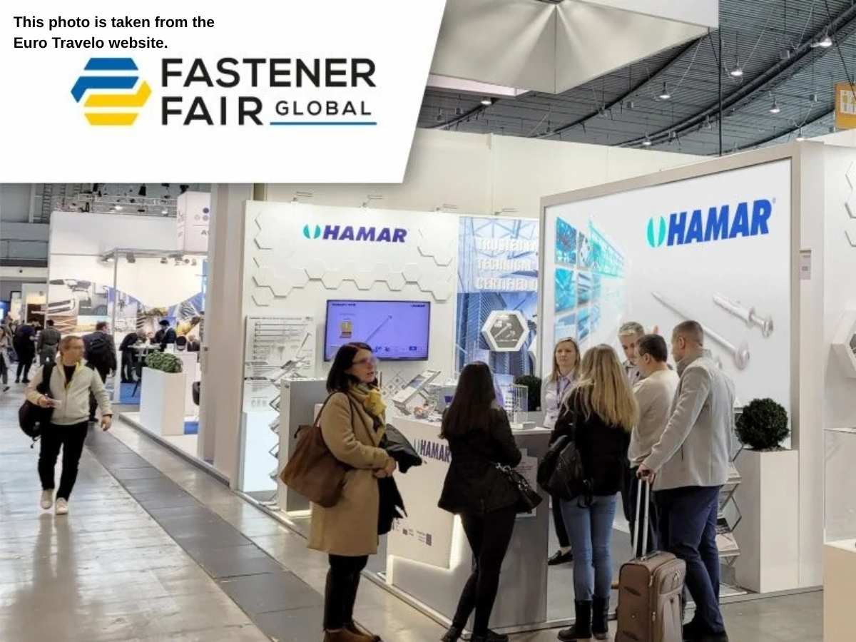 Fastener Fair Global  2027 Stuttgart booth with technical meeting area at Messe Stuttgart