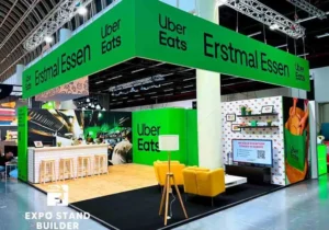 trade show booth for Uber Eats