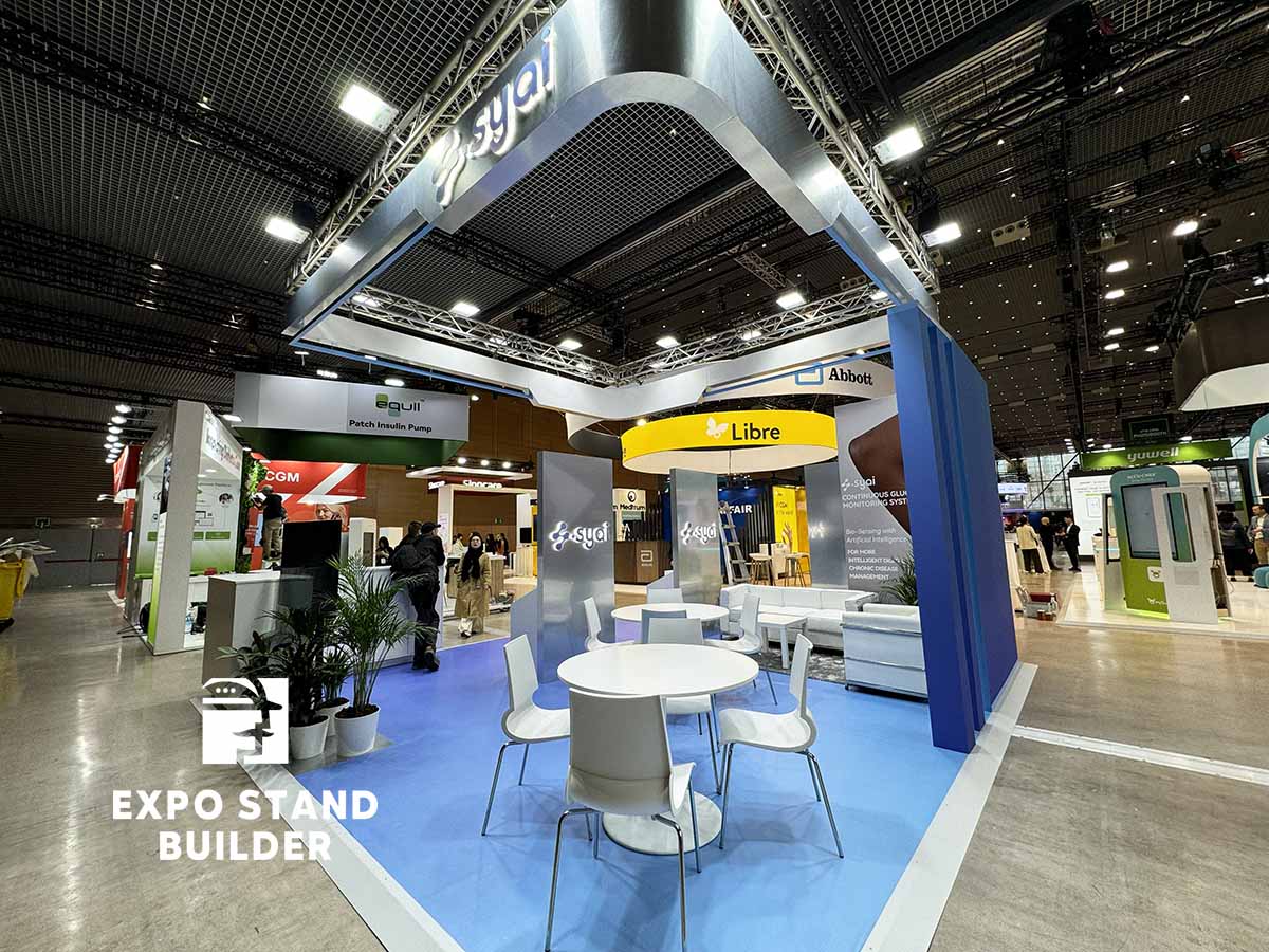 tailor-made exhibit booth at the attd exhibition in barcelona