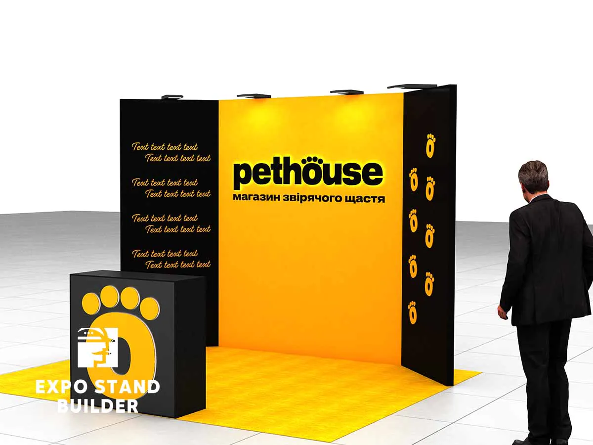 3 m x 3 m pop-up-stand-design