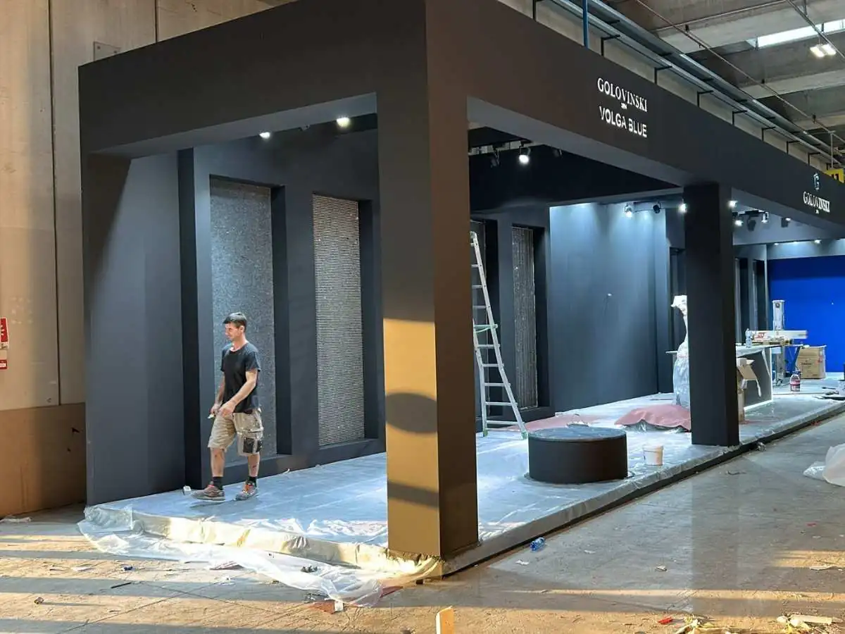 Messe Frankfurt build-up with on-site coordination by an exhibition stand builder in Frankfurt am Main