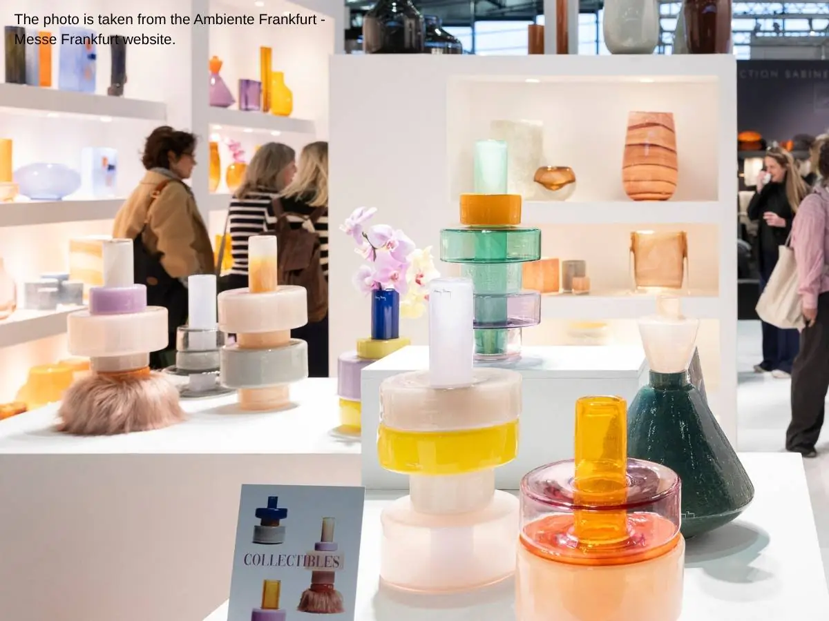 Ambiente  2027 stand in Frankfurt with meeting area at Messe Frankfurt for consumer goods exhibitors