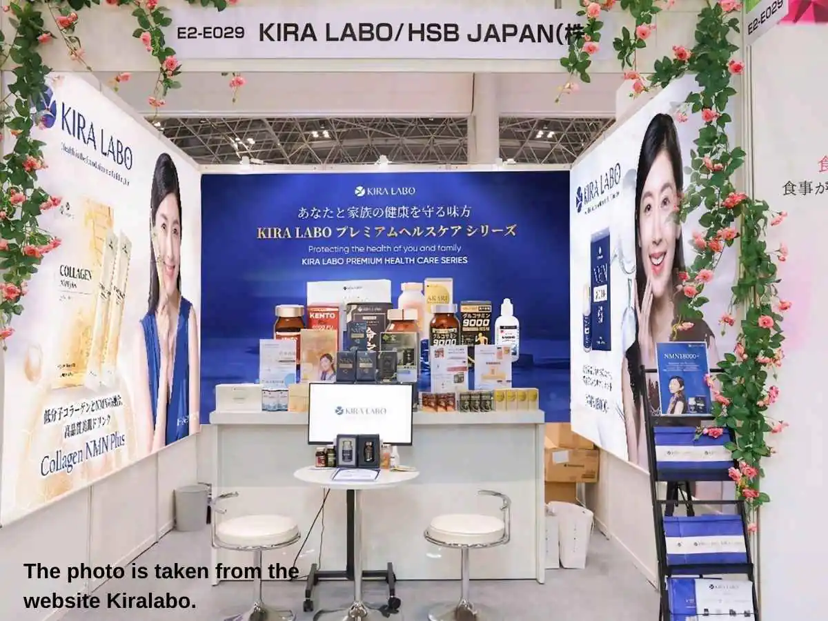 Anti-Ageing Japan  2026 stand in Tokyo with skincare consultation area and meeting zone