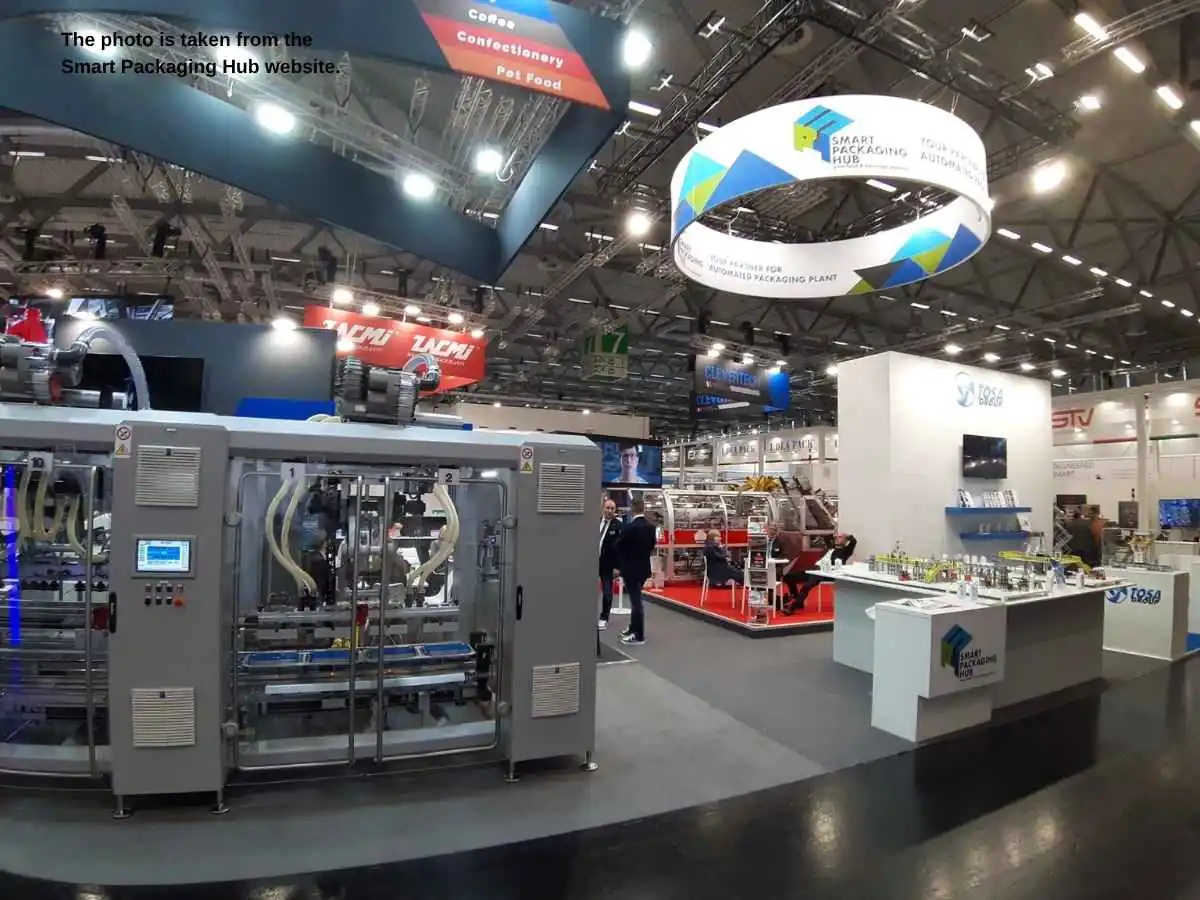 Anuga FoodTec  2027 stand in Cologne with tasting counters and meeting area at Koelnmesse