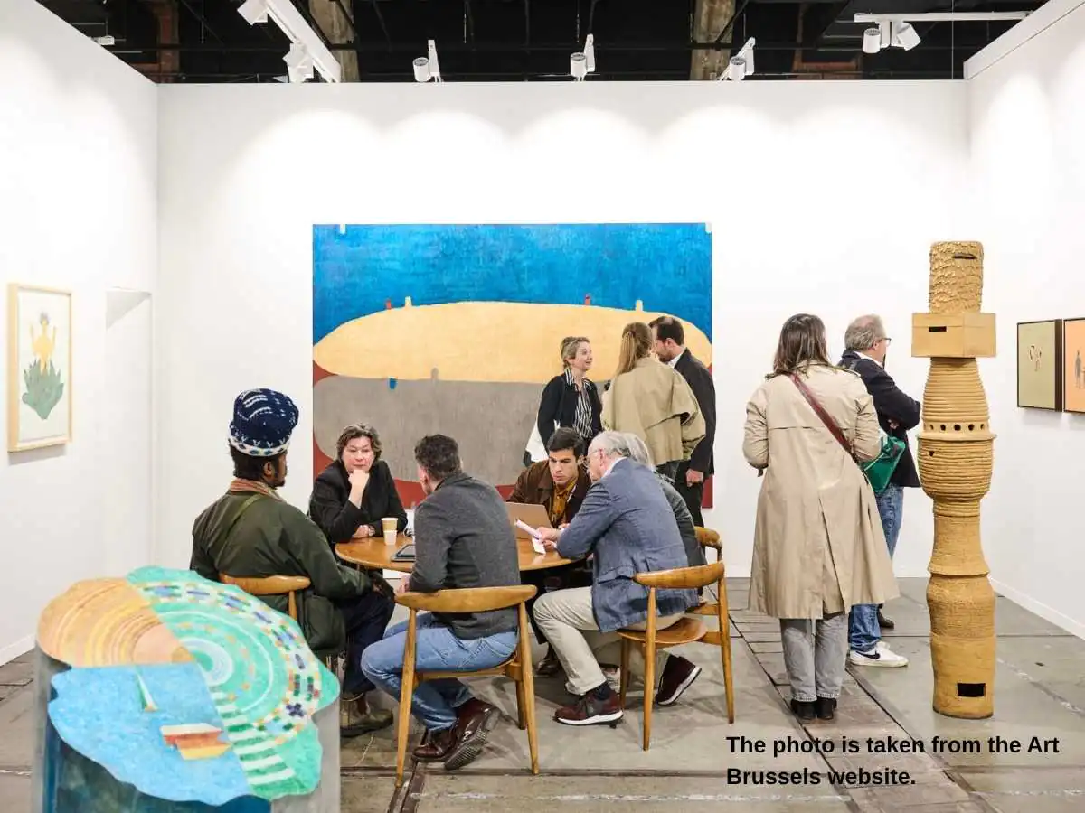 Art Brussels  2027 stand in Brussels at Brussels Expo with gallery-style display and meeting corner
