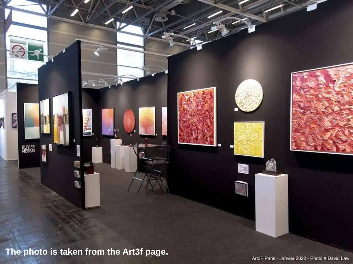 Art3f Bruxelles  2026 stand in Brussels at Brussels Expo with gallery-style display and collector meeting area