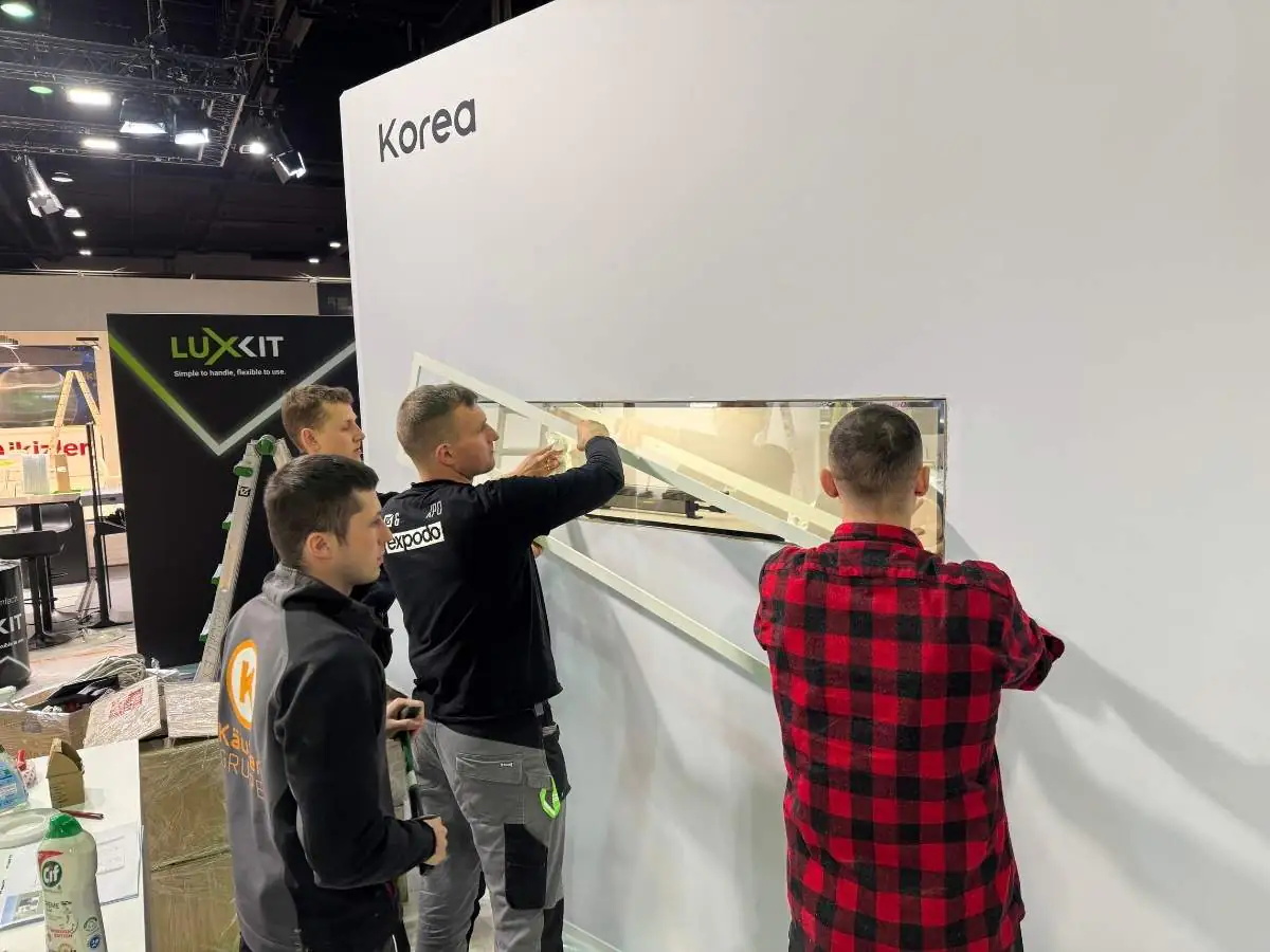 Stand installation at Thessaloniki International Exhibition Centre with transport and dismantling support in Thessaloniki