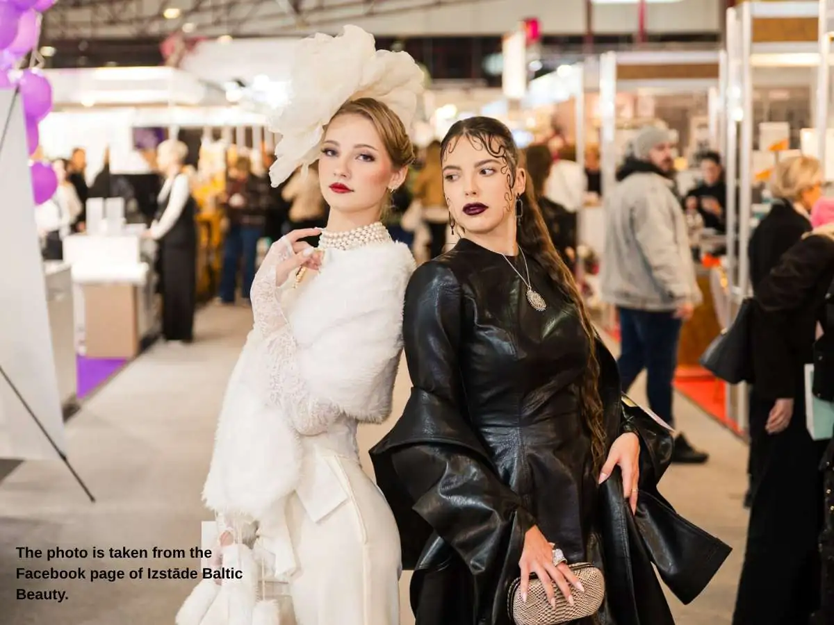 Baltic Beauty  2026 stand in Riga with tester stations and skincare consultation area at International Exhibition Centre