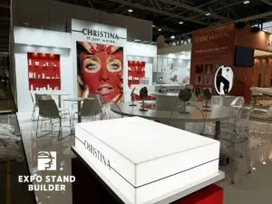 BESPOKE 48 M2 EXHIBIT BOOTH FOR COSMOPROF BOLOGNA 50