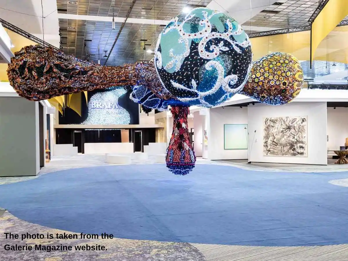 Brafa Art Fair  2027 stand in Brussels with gallery-style display and meeting area