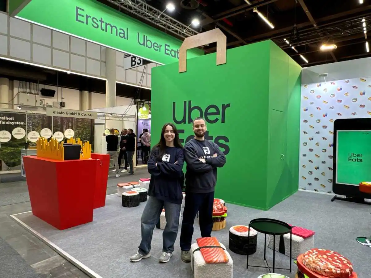 Stand installation at Leipziger Messe in Leipzig with logistics coordination by an exhibition stand builder