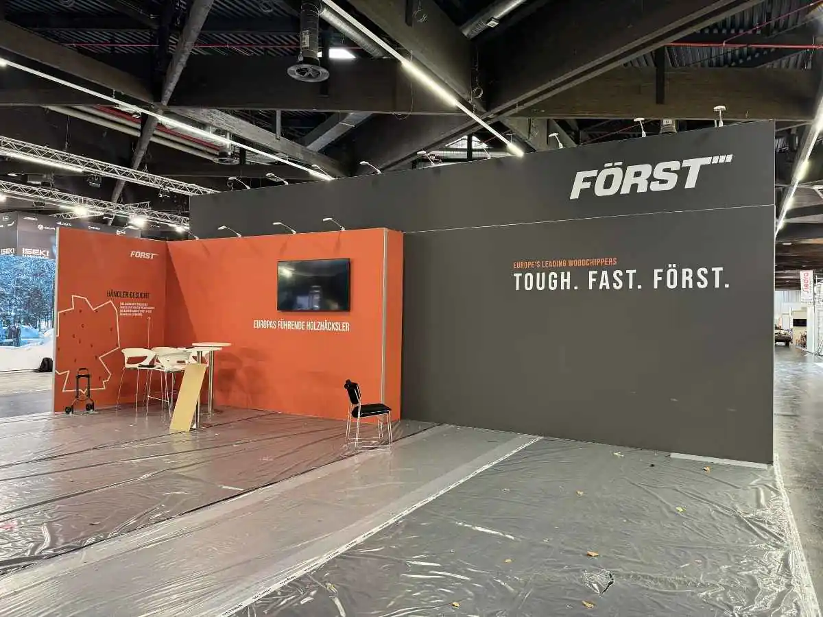 Messe Stuttgart stand installation by an exhibition stand builder in Stuttgart with build-up coordination