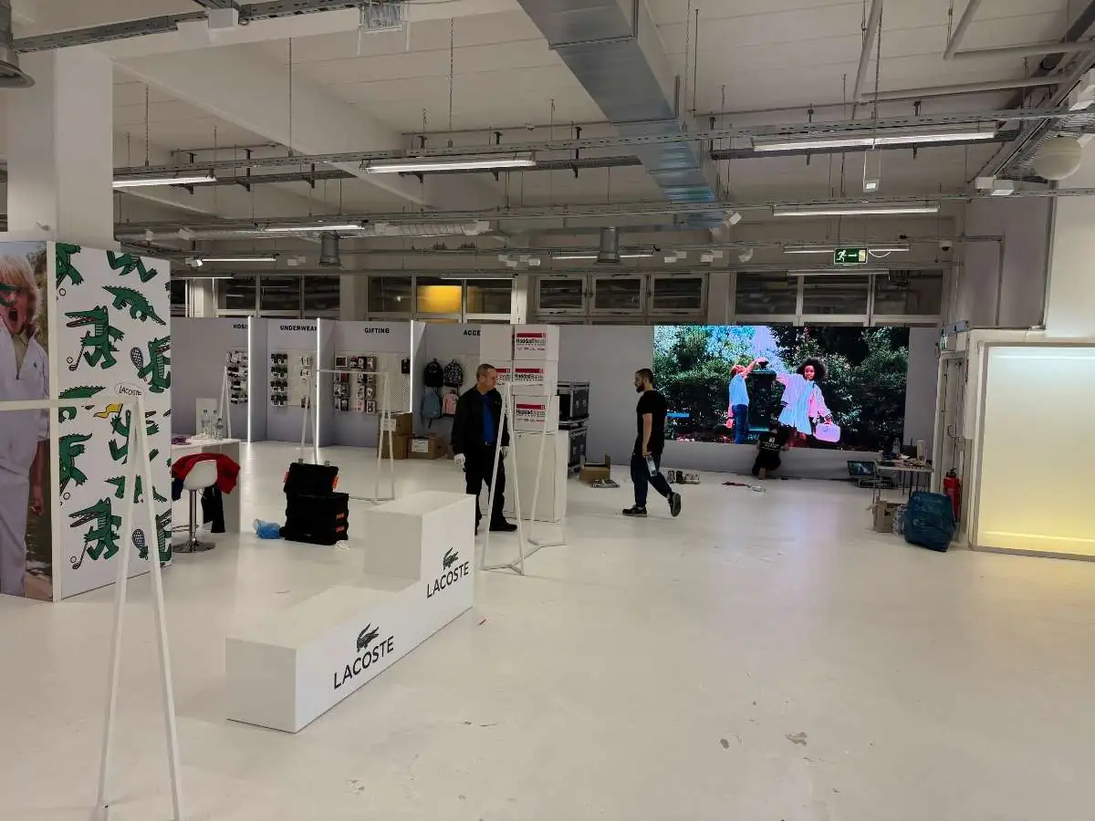 Hannover Messe build-up in Hanover with exhibition stand contractor coordination and installation execution