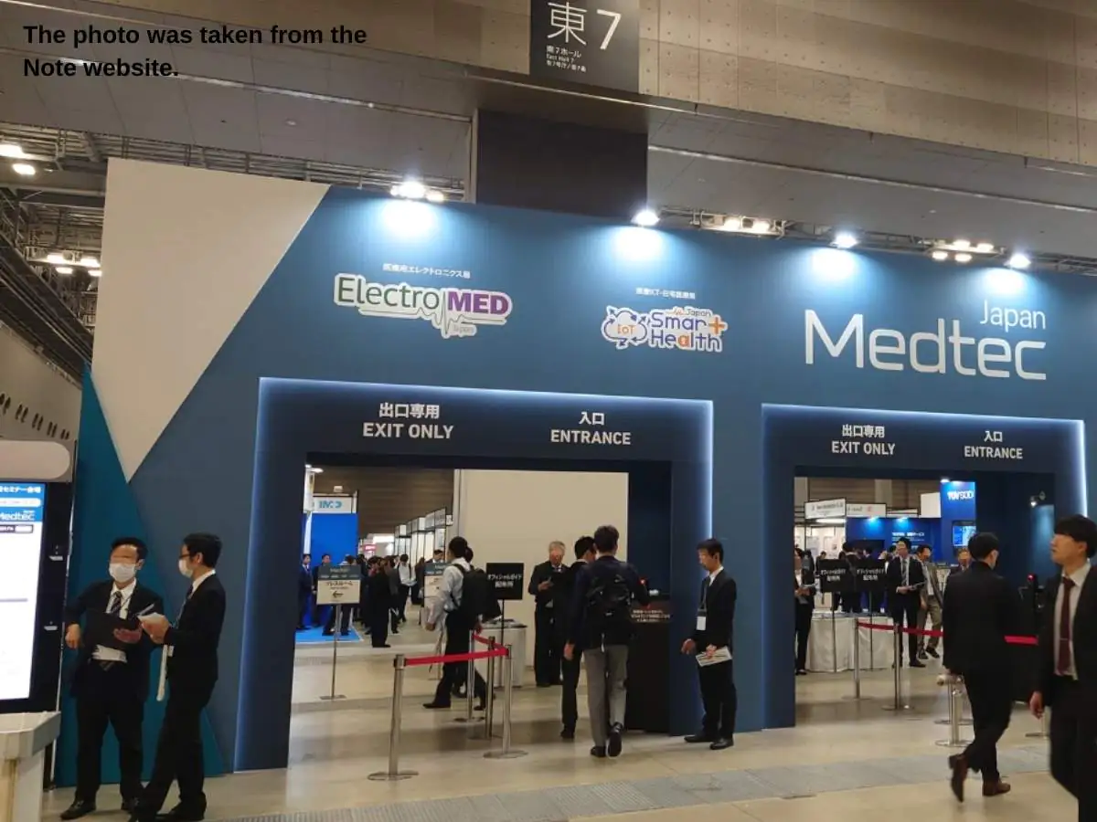 ElectroMED  2027 Tokyo custom stand at Tokyo Big Sight with consultation area and demo stations