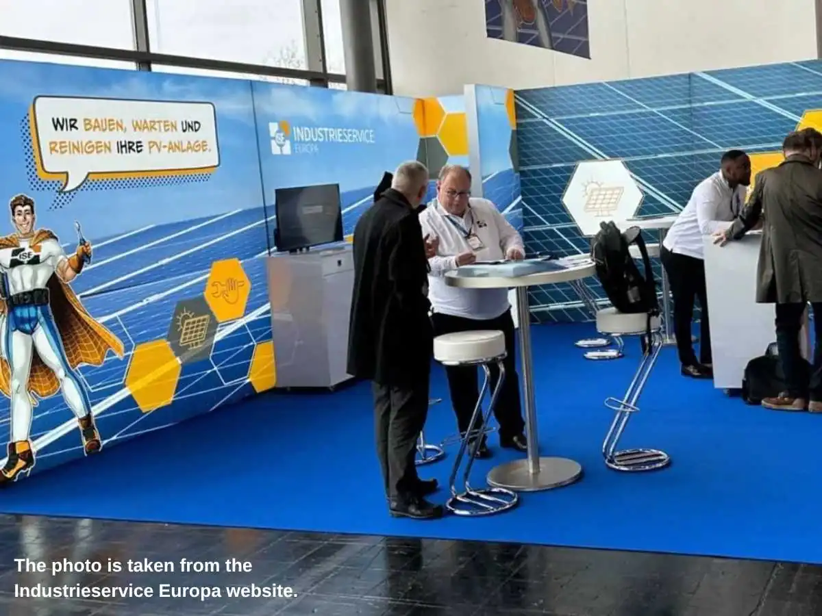 EnergyDecentral  2026 stand in Hanover at Hannover Messe with biomethane demo and meeting area