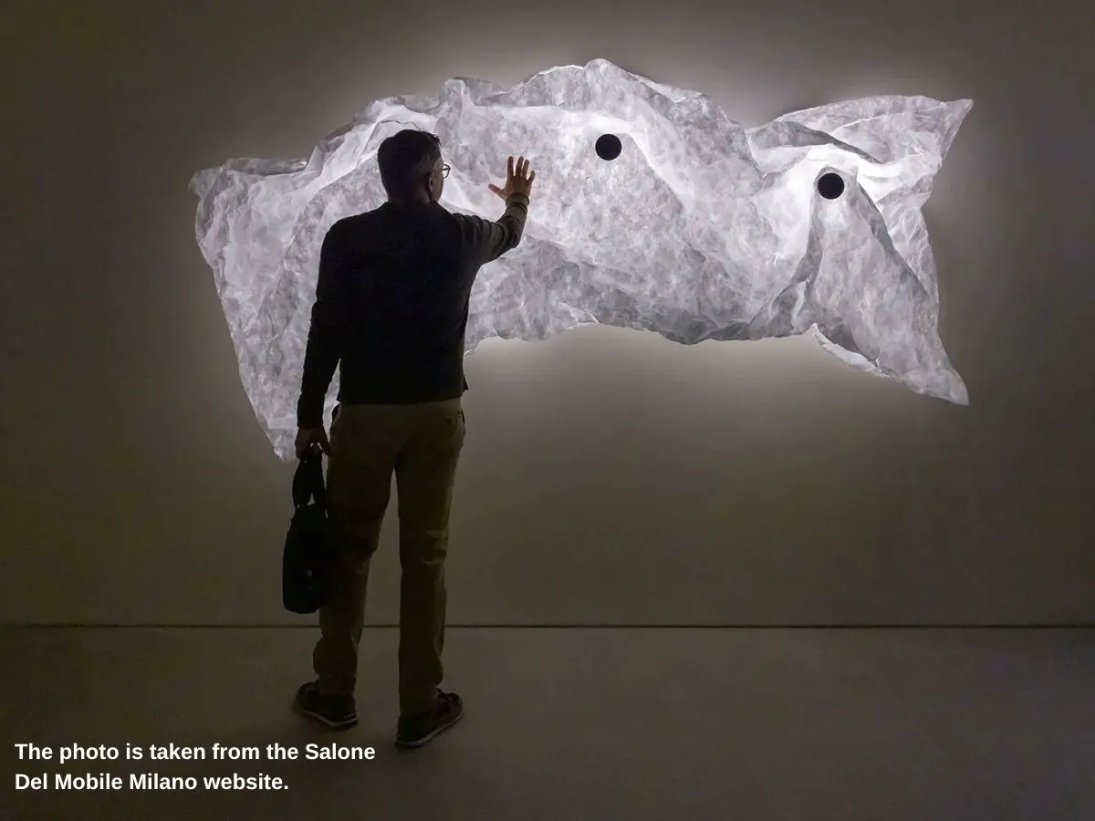 Euroluce  2027 stand in Milan at Fiera Milano with lighting demo zones and meeting space