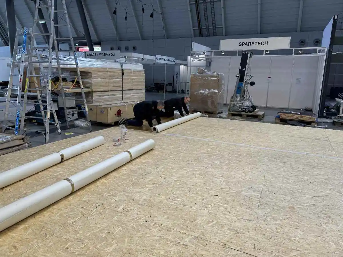 GWCC stand installation in Atlanta by exhibition stand builder in Atlanta with on-site coordination
