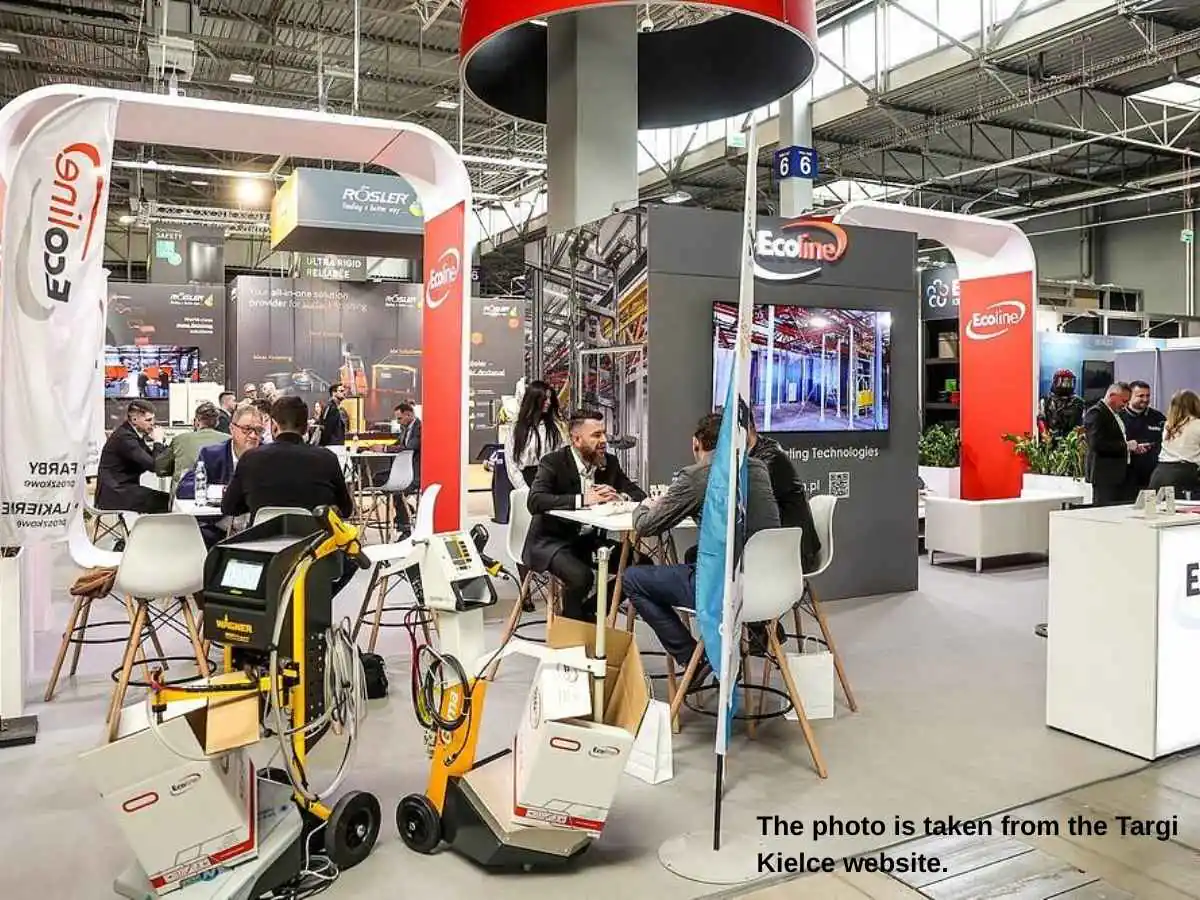 Expo-Surface  2027 stand in Kielce with surface treatment demo area at Targi Kielce