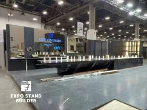 INDIVIDUELLER MESSESTAND MIT 180 QUADRATMETERN AUF DER COVERINGS IN LAS VEGAS 21