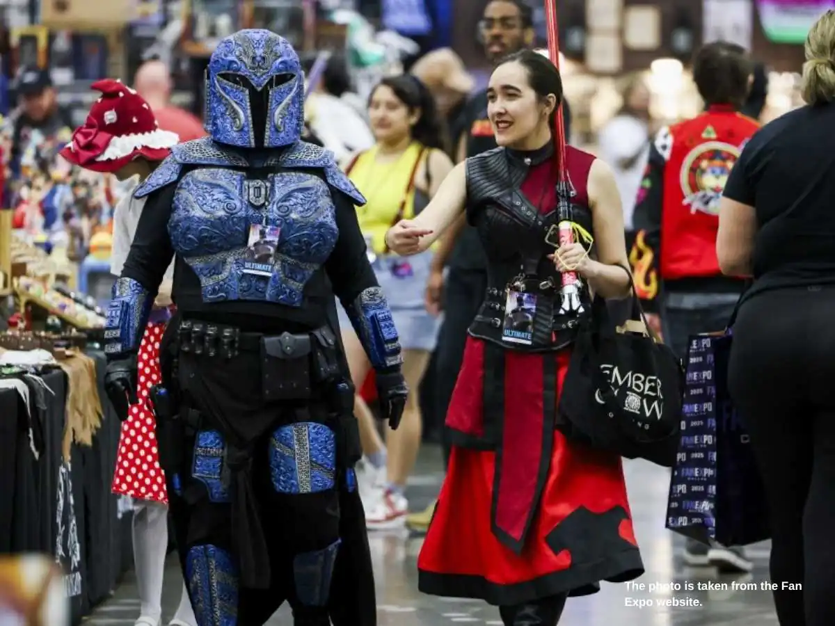 Fan Expo Dallas  2026 stand in Dallas at Kay Bailey Hutchison Convention Center with gaming station and collector display