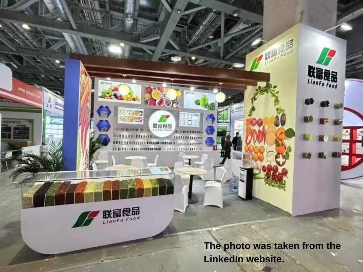 Food Ingredients China  2027 stand in Shanghai with tasting counters and meeting area at NECC