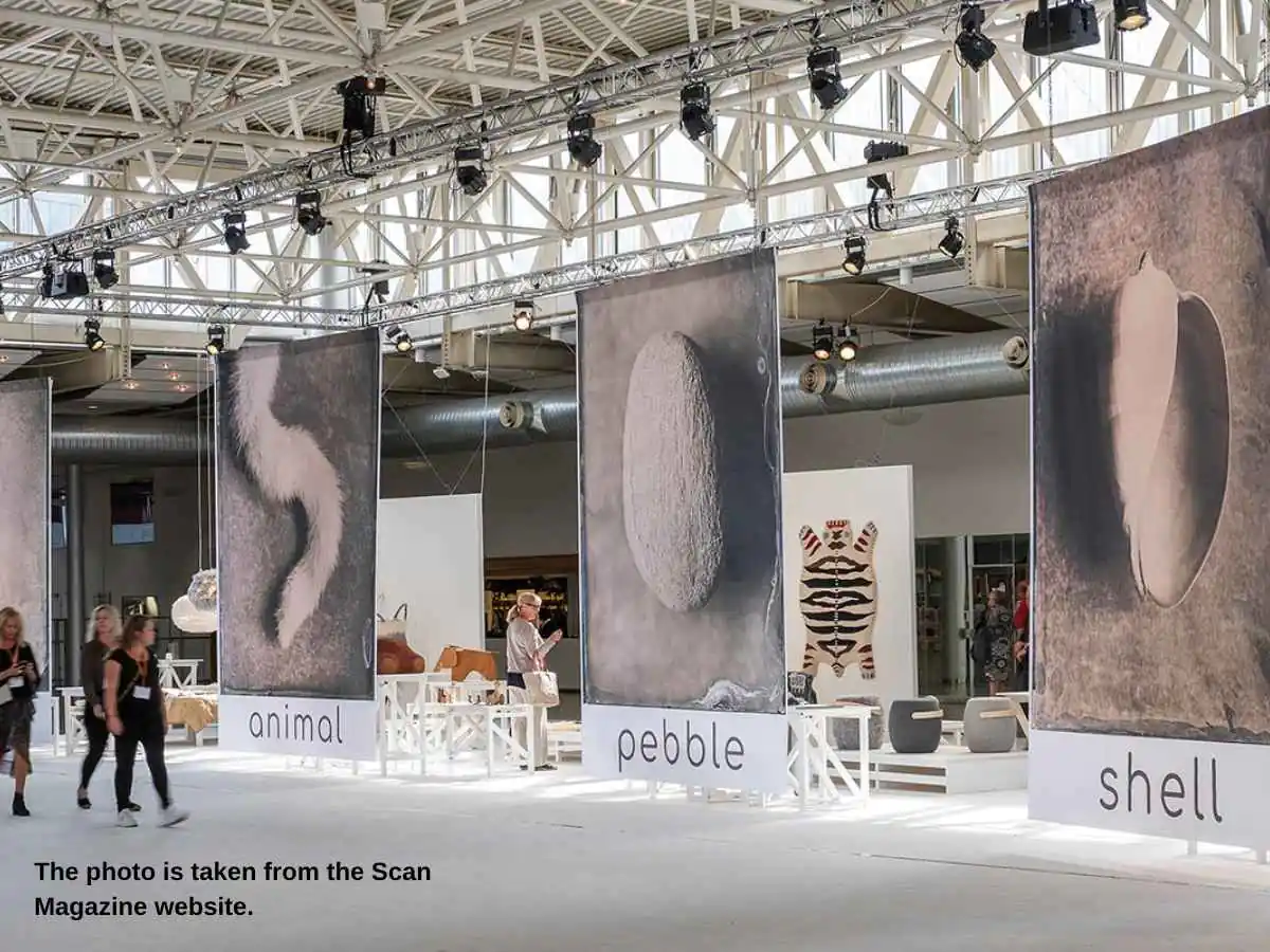 Formex  2026 exhibition stand in Stockholm with meeting area and home design display at Stockholmsmassan