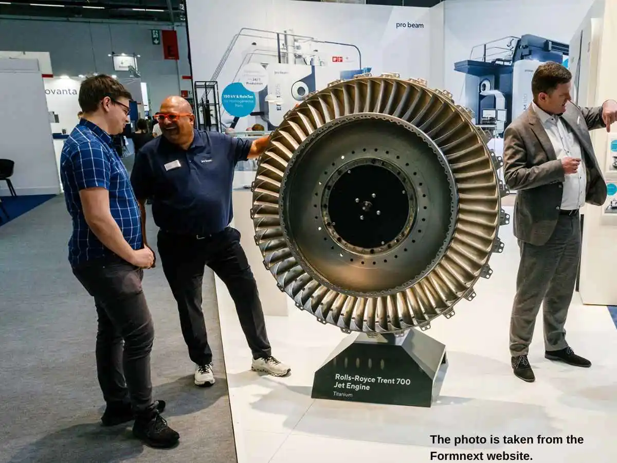 Formnext  2026 exhibition stand in Frankfurt with technical demo area at Messe Frankfurt
