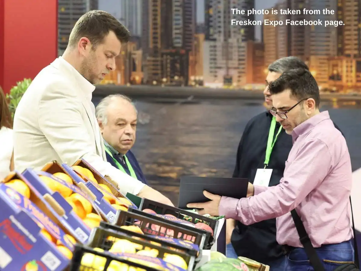 Freskon  2027 stand in Thessaloniki with tasting counters and meeting area at Thessaloniki International Exhibition Centre