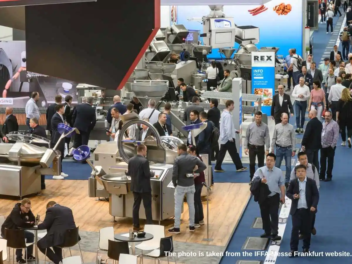IFFA  2028 stand in Frankfurt with meat processing demo area at Messe Frankfurt