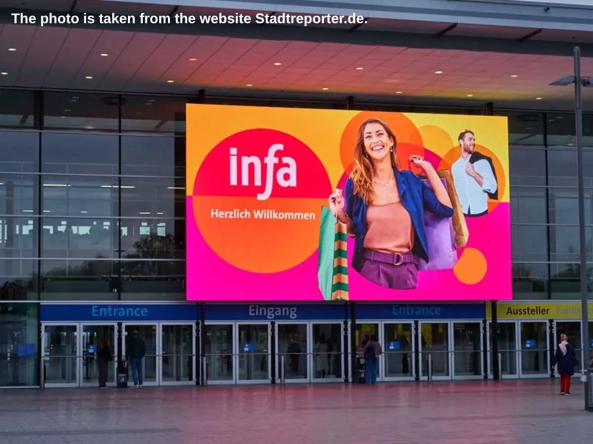 Infa  2026 stand in Hanover with mother and baby demo area at Hannover Messe