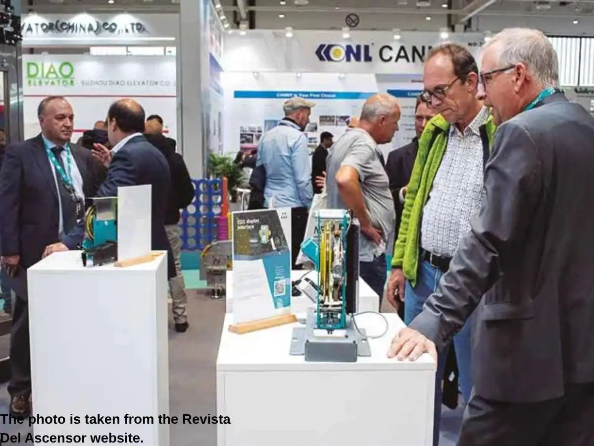 Interlift  2027 stand in Nuremberg at NürnbergMesse with lift component demo area and meeting zone