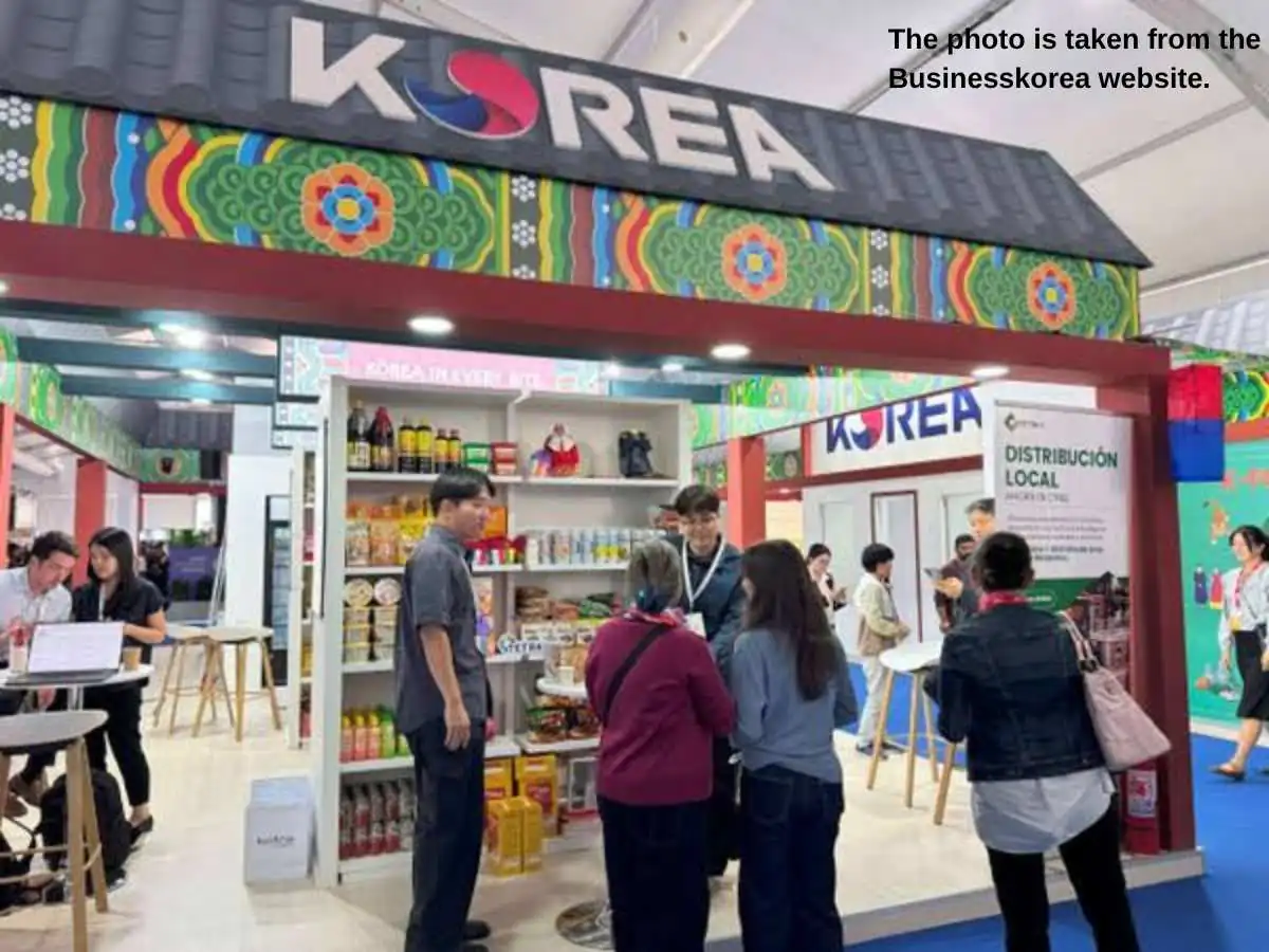 K Food Expo  2026 stand in Daegu with tasting counters and a buyer meeting zone