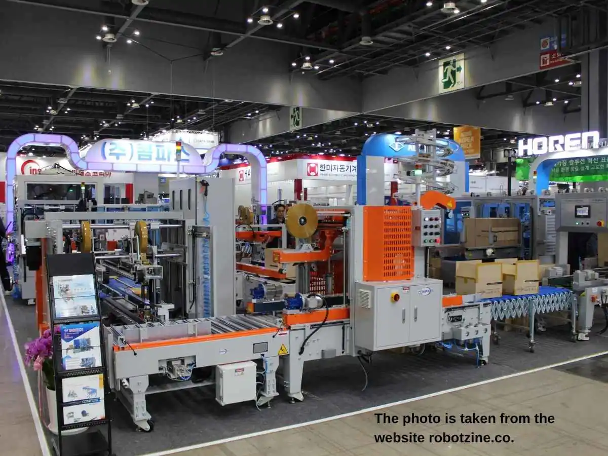Korea Pack  2028 stand in Seoul with sample wall and meeting area at KINTEX