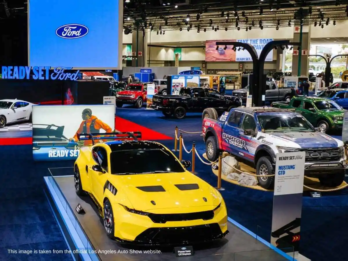 Los Angeles Auto Show  2026 stand in Los Angeles with launch zone and test-sit area