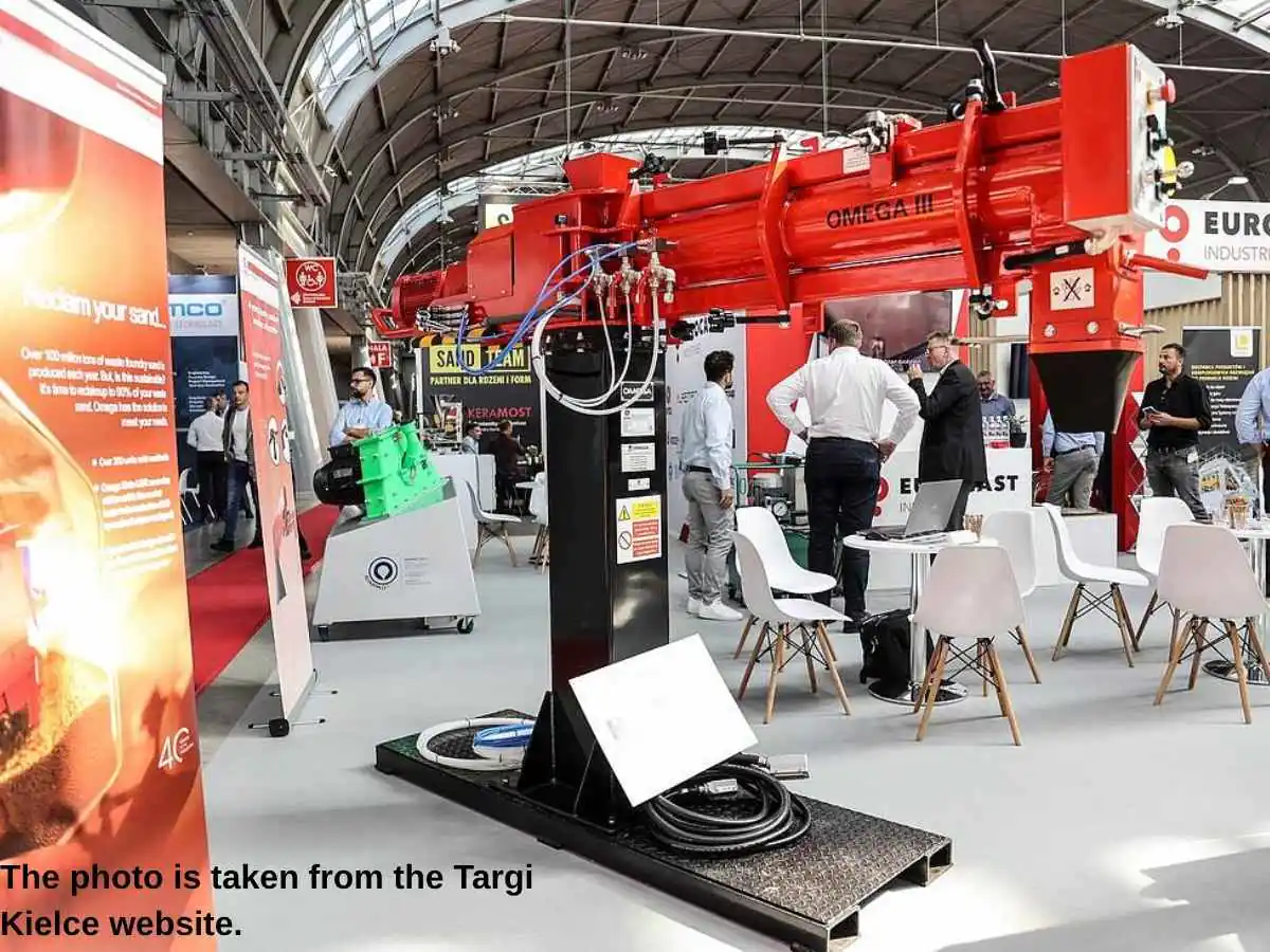 Metal  2026 stand in Kielce at Targi Kielce with casting demo area and meeting zone