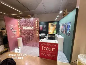 NIEWIELKIE STOISKO TARGOWE MODUŁOWE DLA MARKI KOSMETYCZNEJ NA TARGACH AMWC W MONAKO 11