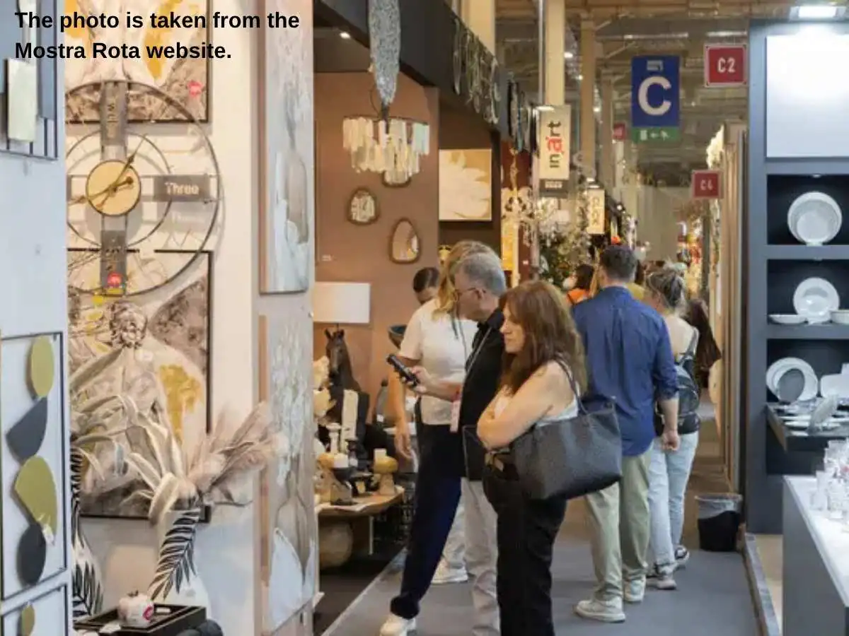 Mostra Rota  2026 stand in Athens with meeting area at Athens Metropolitan Expo