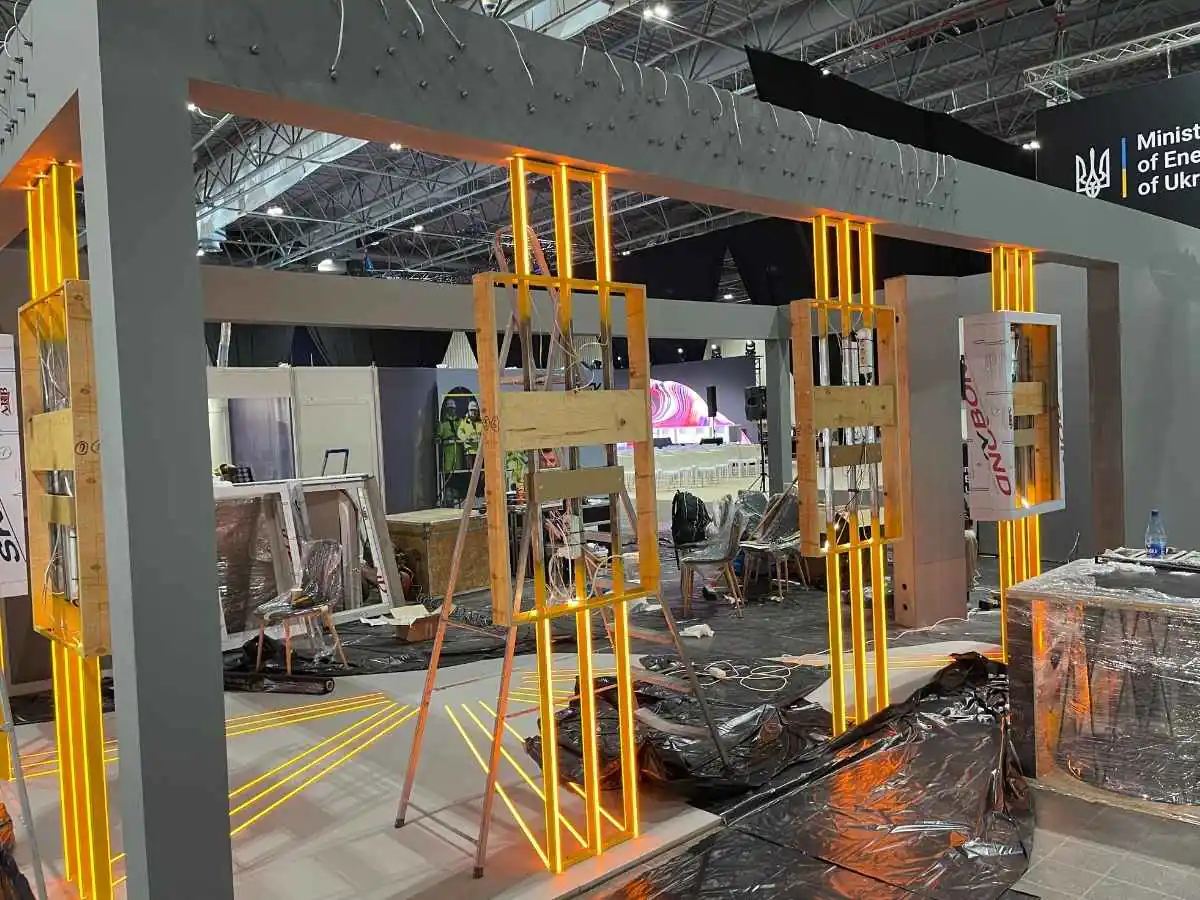 Athens Metropolitan Expo stand installation in Athens with on-site coordination and logistics control