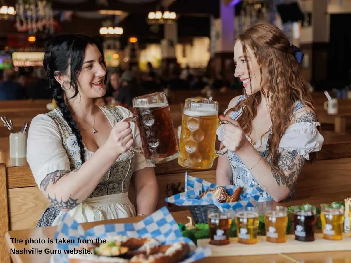 Exhibition stand at Nashville Oktoberfest  2026 in Nashville with tasting counters and meeting area
