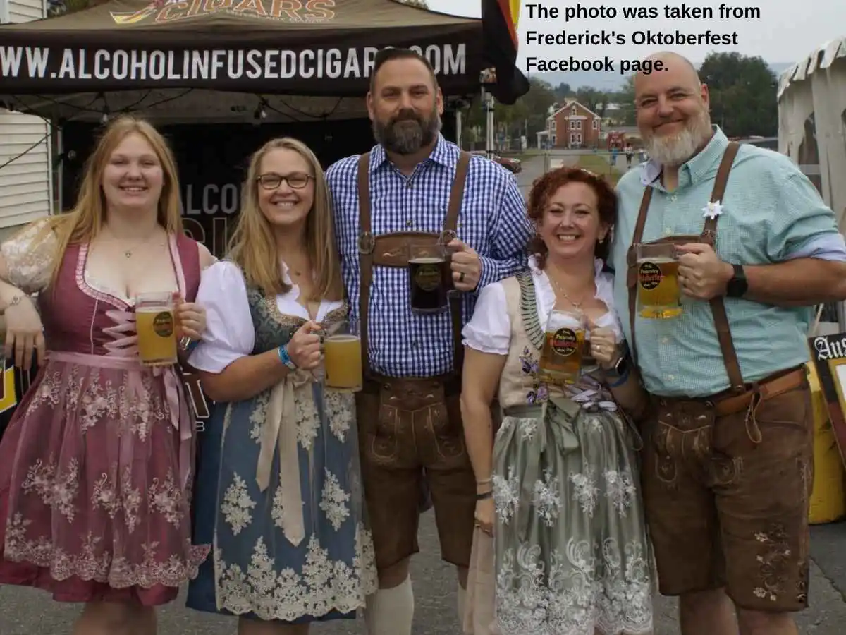 Oktoberfest Frederick  2026 stand in Frederick with tasting counters and German food service area