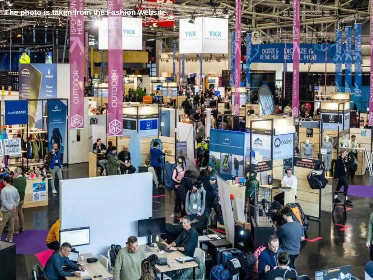 OutDoor by ISPO  2026 stand in Amsterdam with mountain bike demo area at Amsterdam RAI