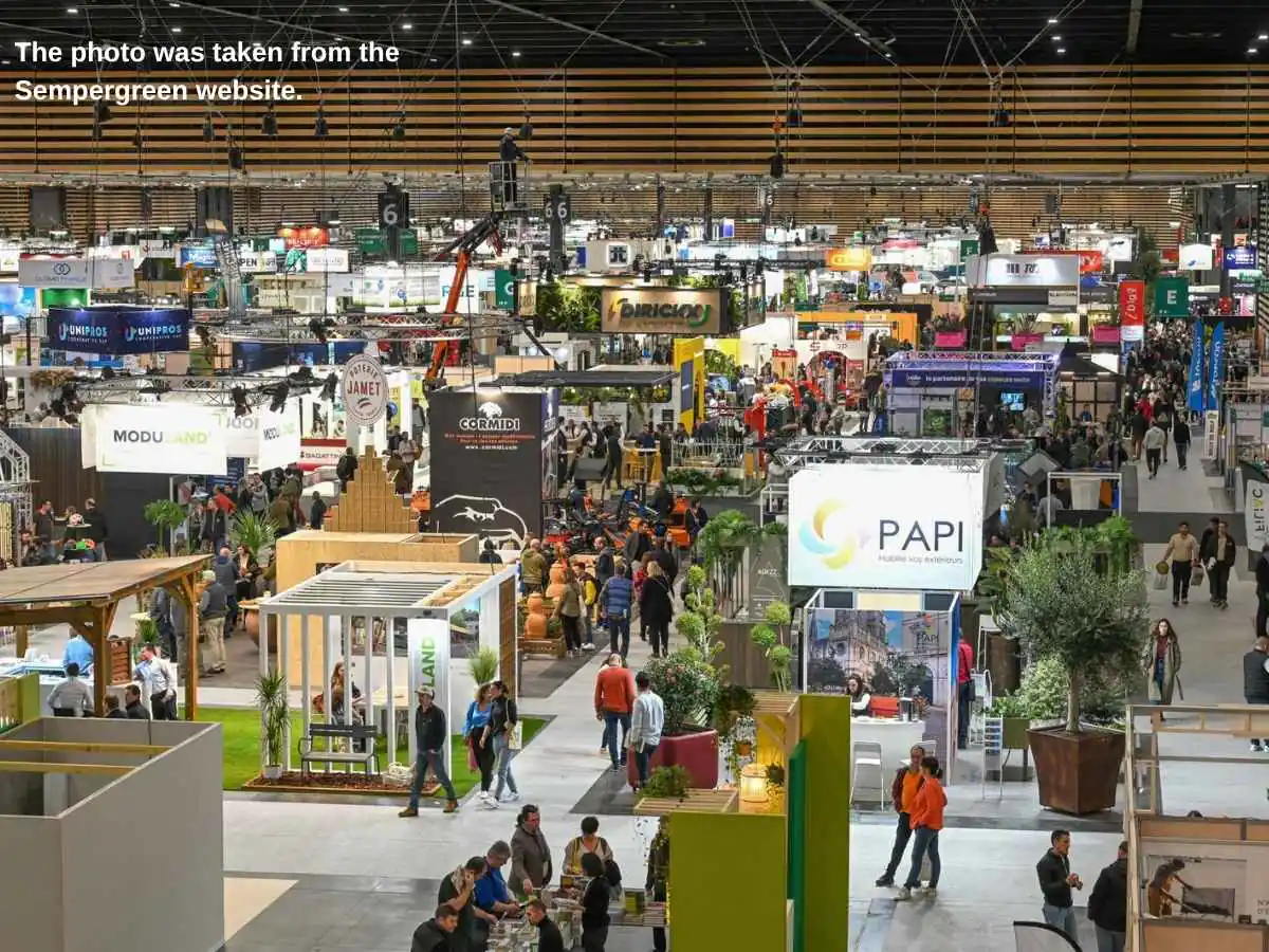 PAYSALIA  2027 stand in Lyon with irrigation demo area and meeting space at Eurexpo Lyon