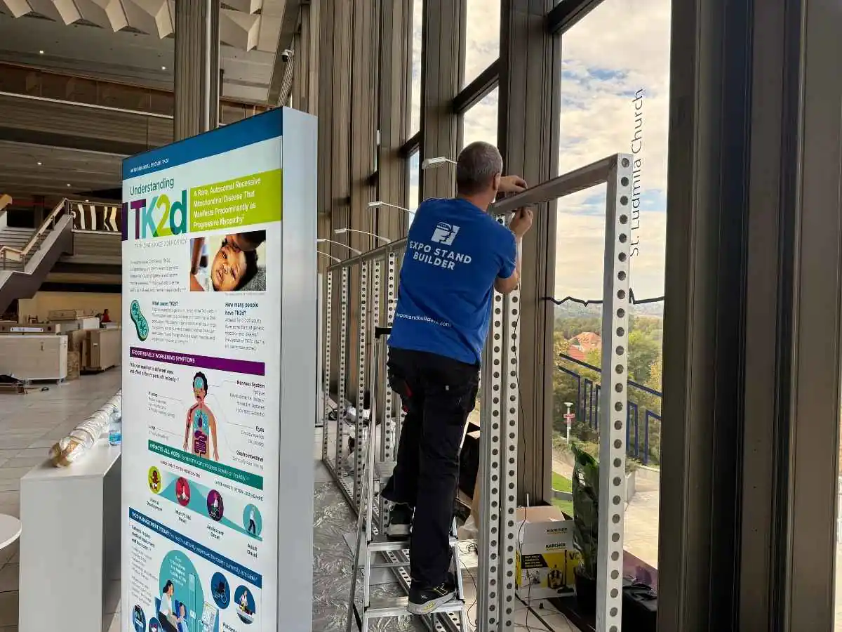 Stand installation at International Exhibition Centre in Riga with transport and dismantling coordination