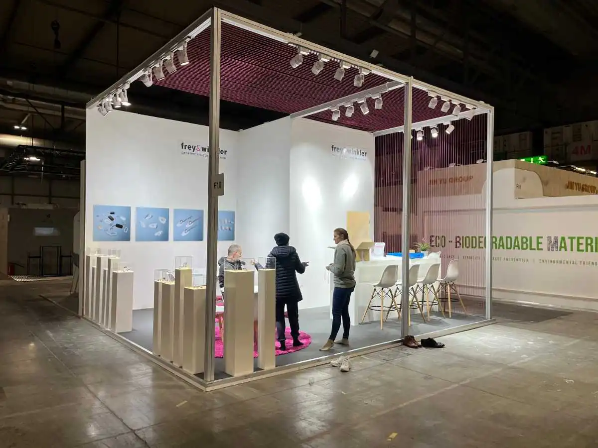 Stand installation at Thessaloniki International Exhibition Centre by an exhibition stand builder in Thessaloniki