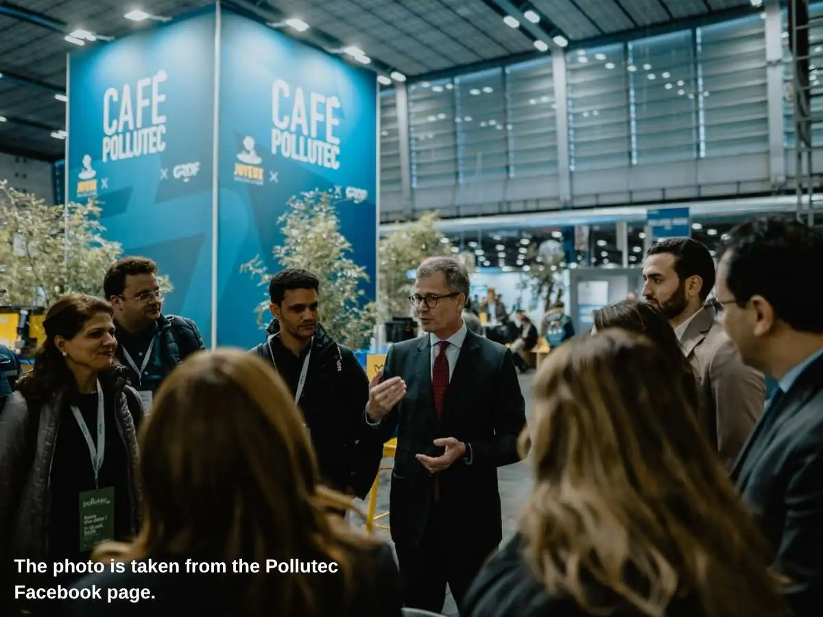 Pollutec Lyon  2027 exhibition stand in Lyon at Eurexpo with demo area and meeting zone