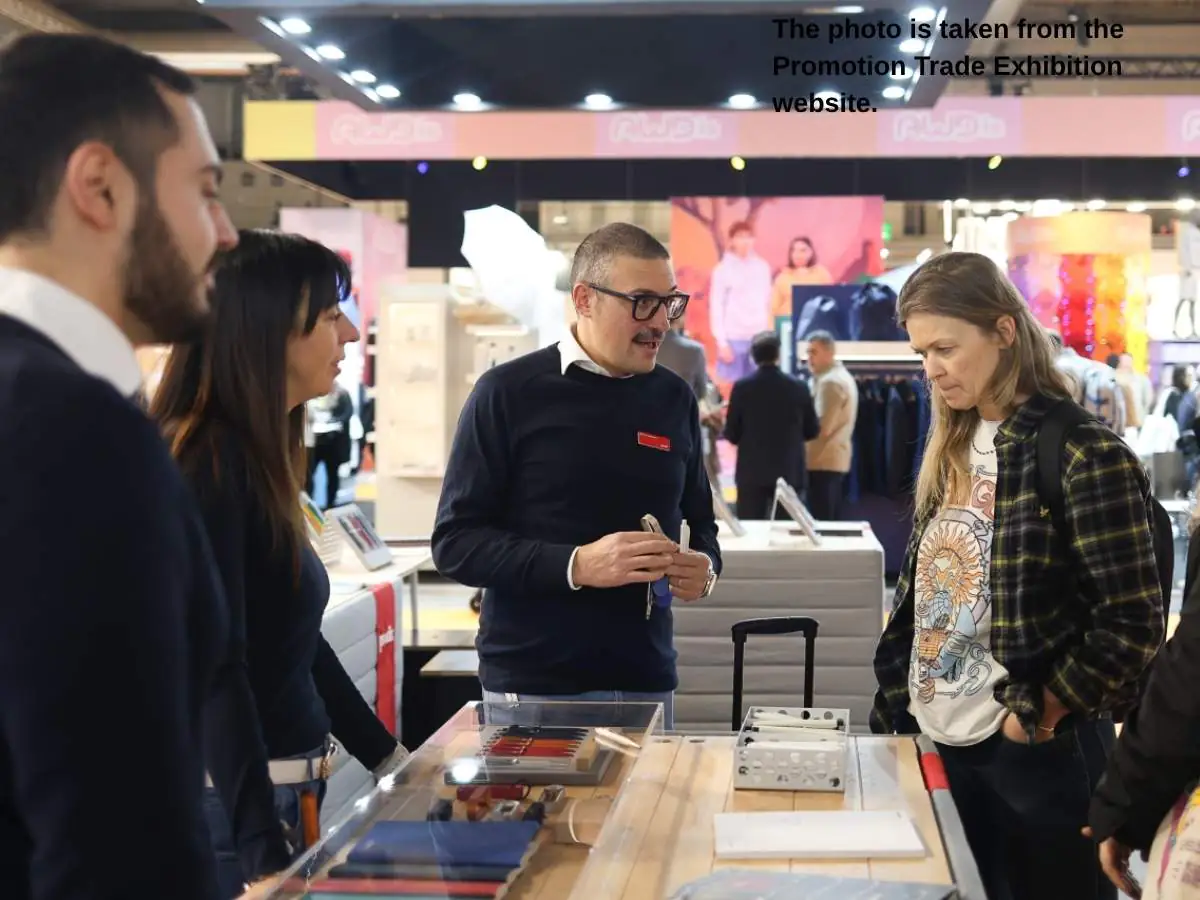 PromotionTrade Exhibition  2027 stand in Milan with meeting area at Fiera Milano City