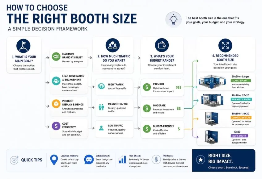 How to choose the right trade show booth size decision framework